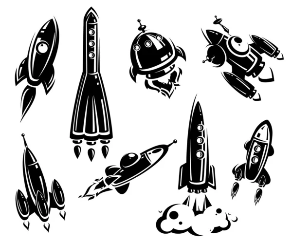 Icons of rockets — Stock Vector