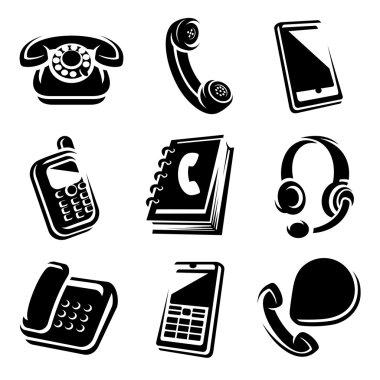 telefonları ayarlayın. vektör ikonlar
