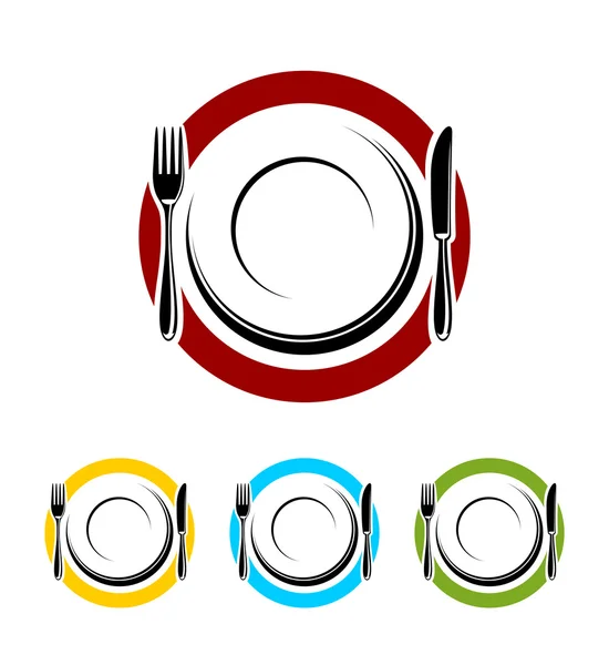 Ensemble d'éléments de restaurant — Image vectorielle