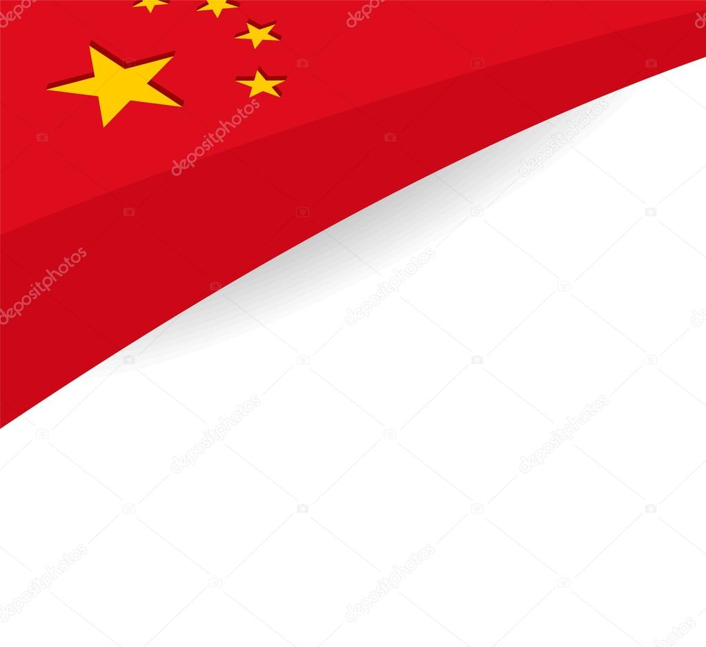 China flag. Vector