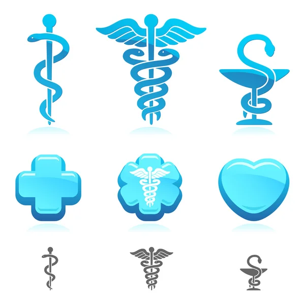 Conjunto de símbolos médicos. Vector — Vector de stock