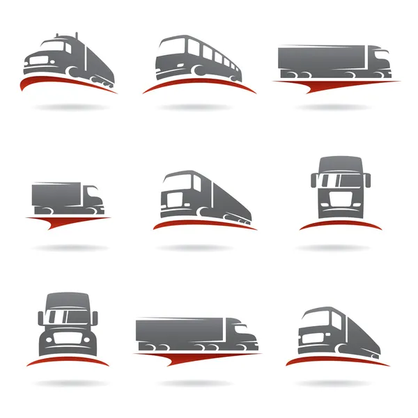 Trucks set. — Stock Vector