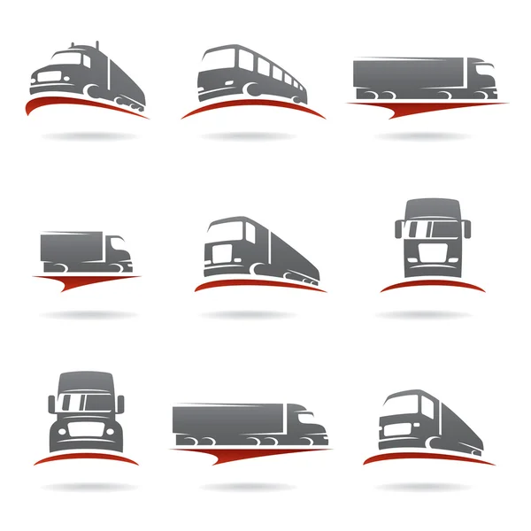 Trucks set. — Stock Illustration Trucks set. Vector Graphics