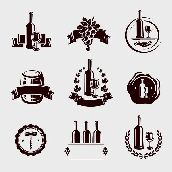 Set de etiquetas de vino . — Vector de stock