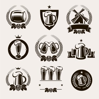 bira etiketleri ayarlama. vektör