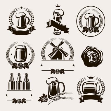 bira etiketleri ayarlama. vektör
