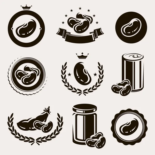 Conjunto de frijoles — Vector de stock