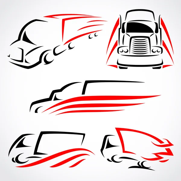 Trucks set — Stock Vector