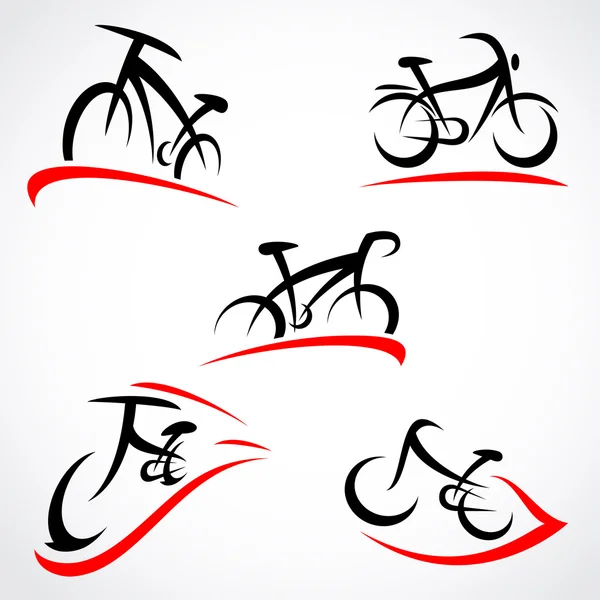 Set di biciclette — Vettoriale Stock