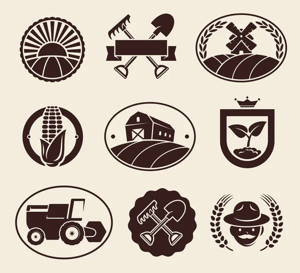 Farm labels set. — Stock Vector