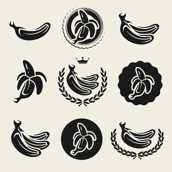 Etichette banane — Vettoriale Stock