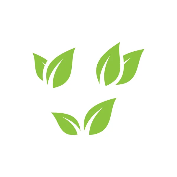 Liść Pozostawia Zieloną Ikonę Wektora Symbol Ekologiczny Naturalny Ekologiczny — Wektor stockowy