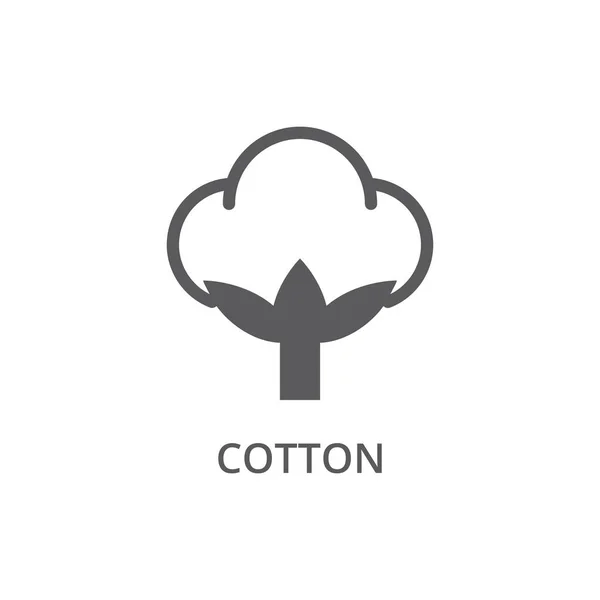 Material Tela Algodón Característica Icono Vectorial Cottons Telas Características Símbolo — Vector de stock