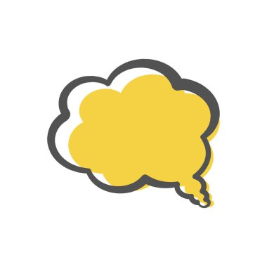 Düşünce balonu çizimi. Çizgi roman tarzı konuşma balonu.