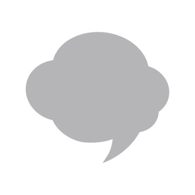 Konuşma ya da sohbet balonu vektör simgesi dolu. Konuşan ya da düşünen balon sembolü.