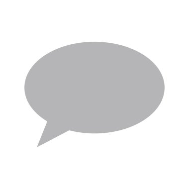 Konuşma ya da sohbet balonu vektör simgesi dolu. Konuşan ya da düşünen balon sembolü.