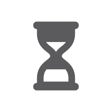 Kum saati basit siyah vektör simgesi. Kum saati sembolü.