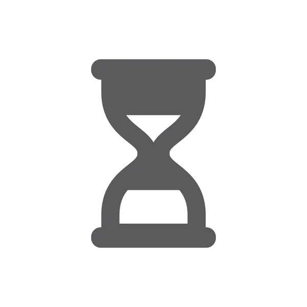 砂時計のシンプルな黒いベクトルアイコン 砂時計のグリフシンボル — ストックベクタ