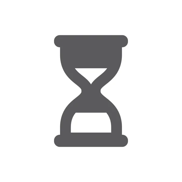 Reloj Arena Simple Icono Vector Negro Reloj Arena Símbolo Glifo — Vector de stock