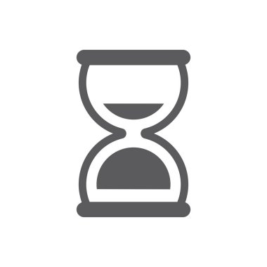 Kum saati basit siyah vektör simgesi. Kum saati sembolü.