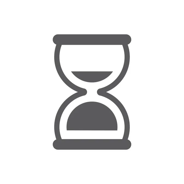 Reloj Arena Simple Icono Vector Negro Reloj Arena Símbolo Glifo — Vector de stock