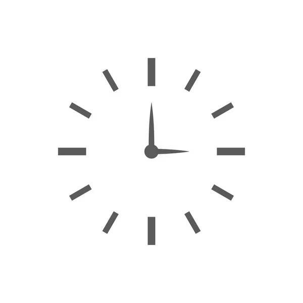 Analog Clock Black Vector Icon Simple Dial Clockface Filled Symbol — Wektor stockowy