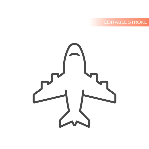 Airplane Line Vector Icon Simple Outline Symbol — Image vectorielle