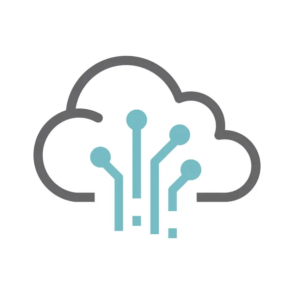 Cloud Data Storage Vector Icon Network Connection Filled Symbol — 图库矢量图片
