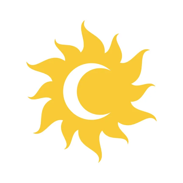 太陽と月のベクトルのアイコン 昼と夜のシンボル — ストックベクタ
