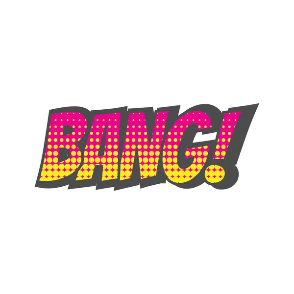 Bang Letters Halftone Vector Bang Lettering Colorful Pop Art — Stock Vector