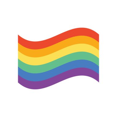 Lgbt gökkuşağı dalgalanan bayrak vektörü. Homoseksüel cinsiyet eşitliği sembolü.
