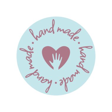 El yapımı rozet etiketi. El yapımı vektör mühürü.