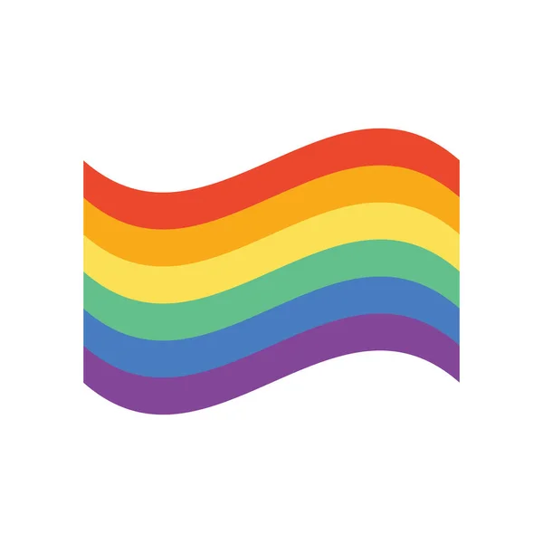 Lgbt Duha Mává Vlajkovým Vektorem Symbol Homosexuální Rovnosti Pohlaví — Stockový vektor