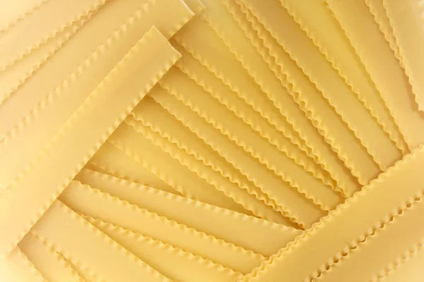 Surowe Arkusze Makaronu Lasagne Izolowane Białym Tle Widok Góry — Zdjęcie stockowe