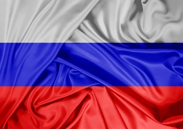 ロシアの国旗が屋外で掲揚された ロシアの日を祝う 3Dレンダリング — ストック写真
