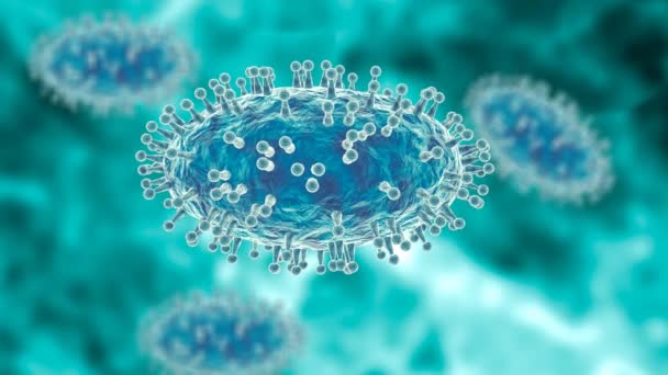天然痘ウイルスは 動物からヒトへ感染する天然痘のようなウイルス感染症である 3Dアニメーション — ストック動画