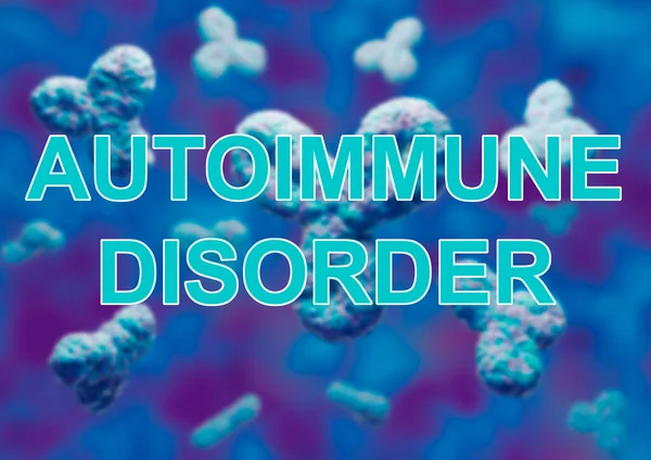 Blurred Background Antibodies Word Lettering Autoimmune Disorders Illustration — Stockfoto