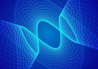 Abstract technology blue background wave lines background. Banner, poster or template elegant and modern curved lines. Communication technology concept. 2D illustration