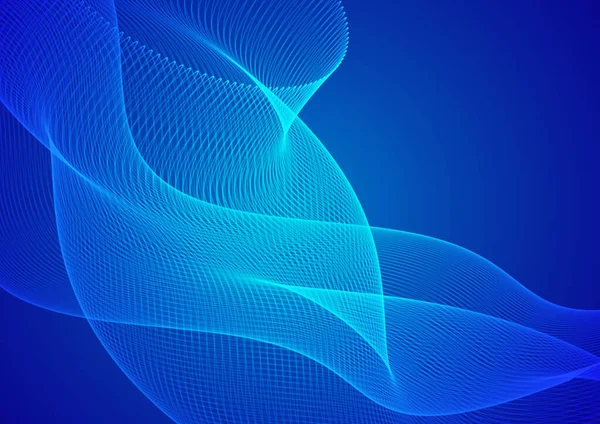 Abstract Technology Blue Background Wave Lines Background Banner Poster Template — Stock Photo, Image