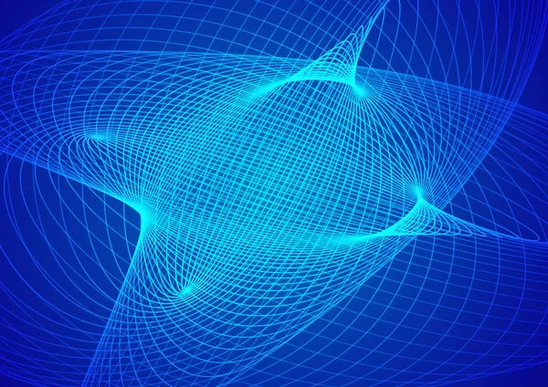 Abstract technology blue background wave lines background. Banner, poster or template elegant and modern curved lines. Communication technology concept. 2D illustration