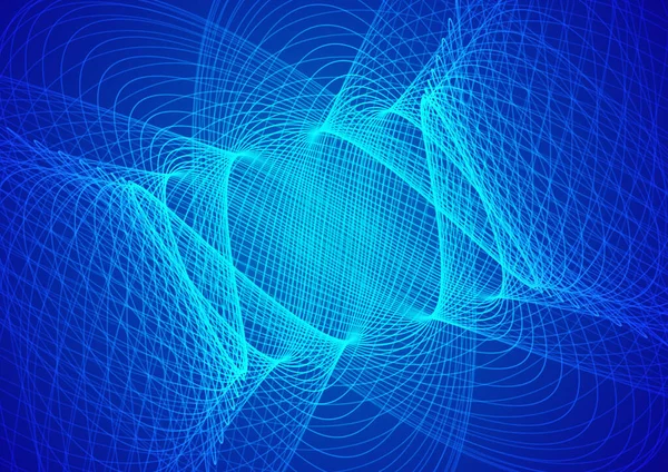 Abstract technology blue background wave lines background. Banner, poster or template elegant and modern curved lines. Communication technology concept. 2D illustration