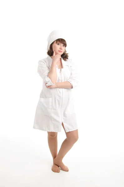 Portrait of the nurse behind work — Stock Photo, Image