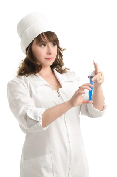 Portrait of the nurse behind work — Stock Photo, Image