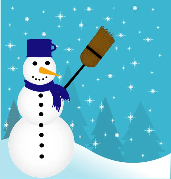 Illustratie van sneeuwpop Stockillustratie