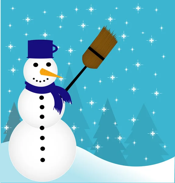 Illustration du bonhomme de neige Illustration De Stock