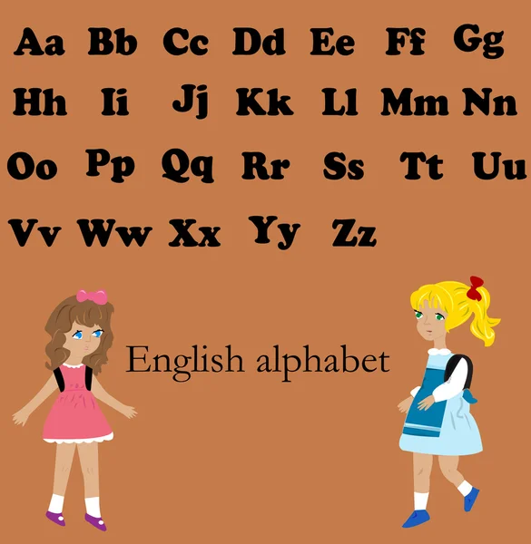 English alphabet for children — Stock Vector