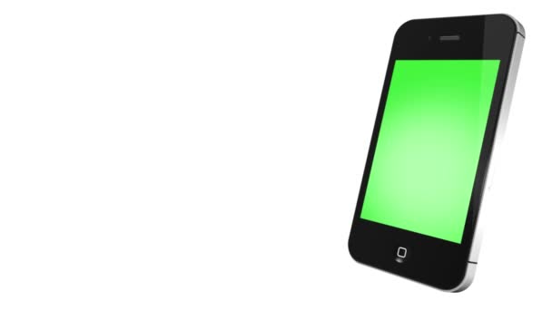 IPhone 4s con pantalla verde — Vídeo de stock