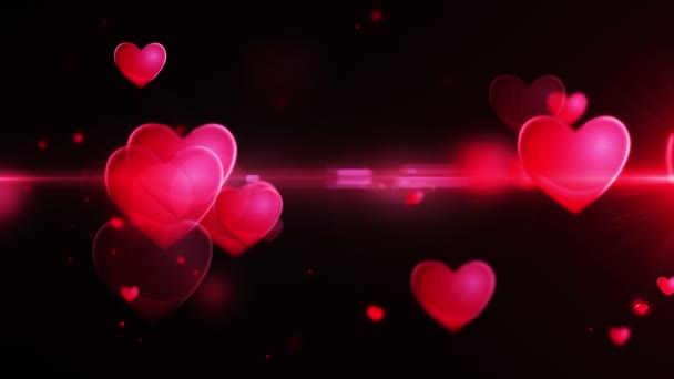 Heart shapes loopable love — Stock Video