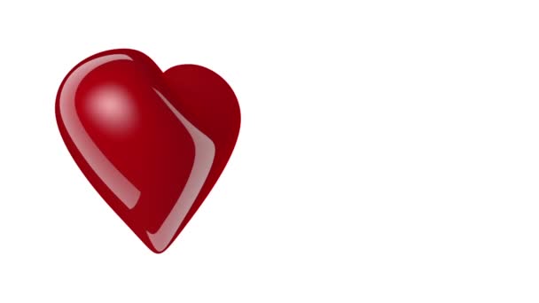 Coeur tournant isolé sur fond blanc avec luma mat 