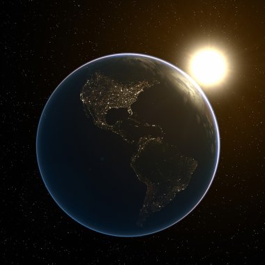 Amerika'nın ışıkları gece